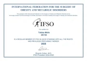Zertifikat der International Federation for the Surgery of Obesity and Metabolic Disorders mit Namen und Mitgliedsnummer.